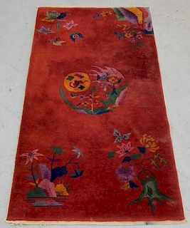 Chinese Art Deco Wool Carpet Rug Runner