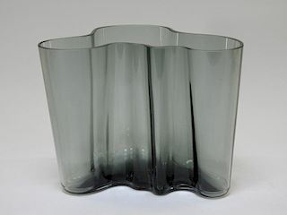 Alvar Aalto Smoked Art Glass Savoy Vase