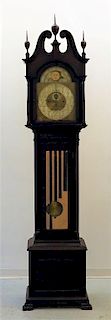 George A. Disque Mahogany Grandfather Clock