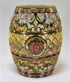 19C Fischer J. Budapest Porcelain Reticulated Vase