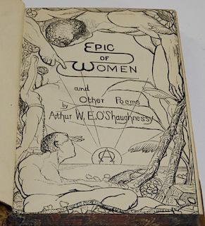 Arthur O'Shaughnessy Epic of Women & Poems Book