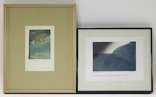 2 Lee Hall Modern Abstract Landscape Paintings