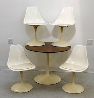 Aft. Eero Saarineen MCM Tulip Form Table & Chairs