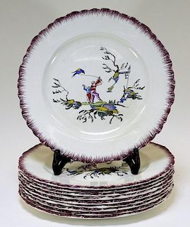10 Wedgwood Etruria Chinoiserie Exotic Bird Plates