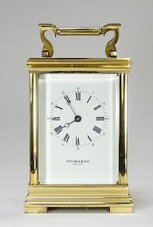 English Taylor & Bligh Brass Carriage Clock