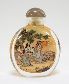 Chinese Reverse Painted Glass Master Snuff Bottle