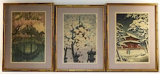 3 Kawase Hasui Japanese Woodblock Landscape Prints