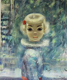 Igor Pantuhoff Portrait Painting of a Young Girl