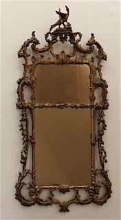 FINE 18C American Chippendale Chinoiserie Mirror