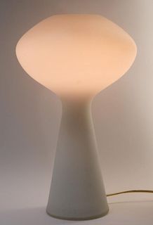 MCM Laurel Lamp Mfg. Frosted Glass Mushroom Lamp