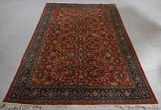 Middle Eastern Persian Floral Decorated Carpet Rug