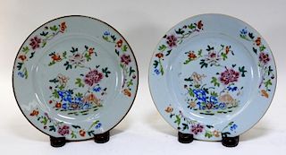 1850 Chinese Export Famille Rose Porcelain Plates