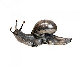 .800 Solid Silver Snail by Minotto for Buccellati