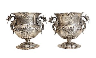 Pair of Silver Wine Coolers