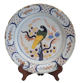 Faience Polychrome Charger