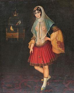 Persian Kajar Oil Painting