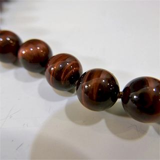LARGE CAT'S EYE BEADS NECKLACE