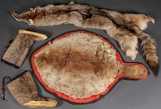 A GROUP OF FUR ITEMS