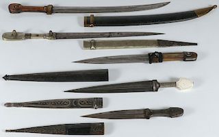 FIVE RUSSIAN/CAUCASIAN EDGED WEAPONS