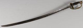 A FRENCH 19TH CENTURY OFFICER'S SWORD