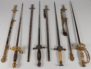 A GROUP OF FOUR AMERICAN LODGE SWORDS, 19TH C.