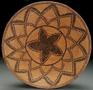 AN IMPRESSIVE APACHE COILED BASKETRY BOWL