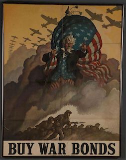 FOUR AMERICAN WWII BOND POSTERS