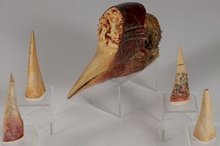 CHINESE CARVED HORNBILL CASQUE.