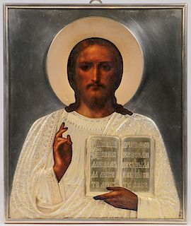 A RUSSIAN ICON OF THE LORD ALMIGHTY