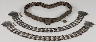THREE IMPERIAL RUSSIAN PERIOD SILVER BELTS