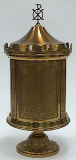 A BRONZE FOOTED TABERNACLE