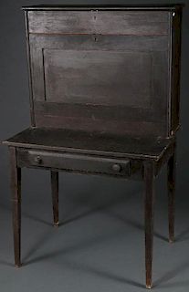 AN AMERICAN STAINED AND PAINTED PLANATION DESK