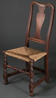AN EARLY AMERICAN MAPLE SIDE CHAIR, 1730-1770