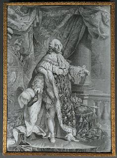 A FRENCH ENAMEL PLAQUE OF KING LOUIS XVI