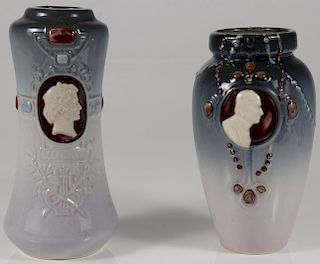 A PAIR OF WELLER VASES
