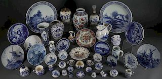 A FORTY-FIVE PIECE GROUP OF DELFTWARE