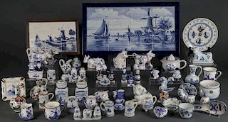A EIGHTY-SIX PIECE GROUP OF DELFTWARE