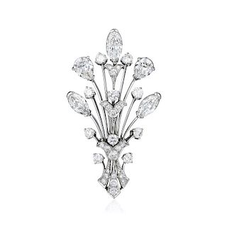 Tiffany & Co. Retro Diamond Palladium Pin