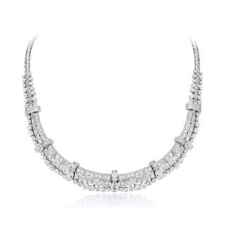 A Diamond Platinum Necklace