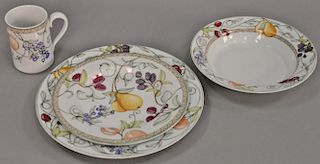 Thirty-nine piece lot to include set of Dansk, Umbrian Fruits, including 11 lunch plates, 8 bowls, 8 plates, 2 serving bowls,