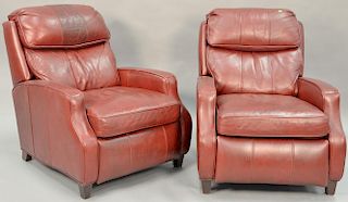 Bradington Young pair of leather reclining chairs.