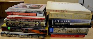 Large grouping of sixty-seven books including eighteen coffee table books, mostly Asian themed along with miscellaneous coffe