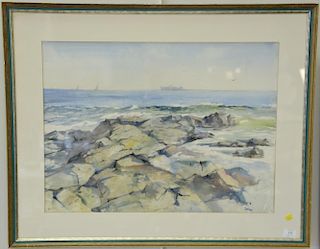 Richard Grosvenor (b. 1928)., watercolor, From Sachuest, RI, signed lower right: Richard Grosvenor, sight size: 21" x 28 1/2"