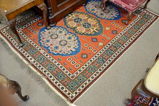 Oriental throw rug. 4'10" x 6'3"