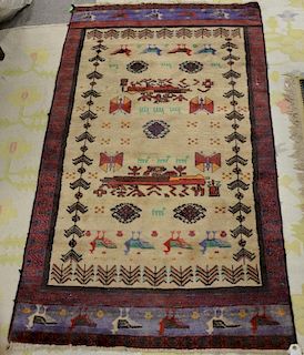 Two Oriental throw rugs. 3' x 5'4" and 3' x 5'5"