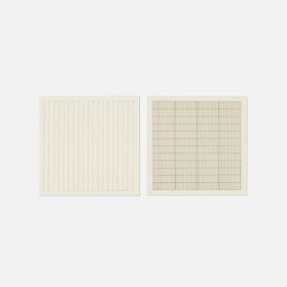 Agnes Martin, Untitled (two works from the Paintings and Drawings: Stedelijk Museum Portfolio)
