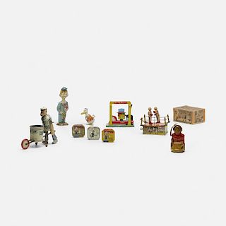 Early 20th Century, collection of nine tin toys