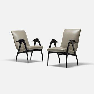 Malatesta & Mason, lounge chairs, pair