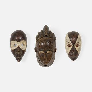 African, collection of three masks