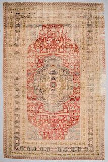 Antique Kayseri Silk Rug, Turkey: 9'7'' x 14'9''